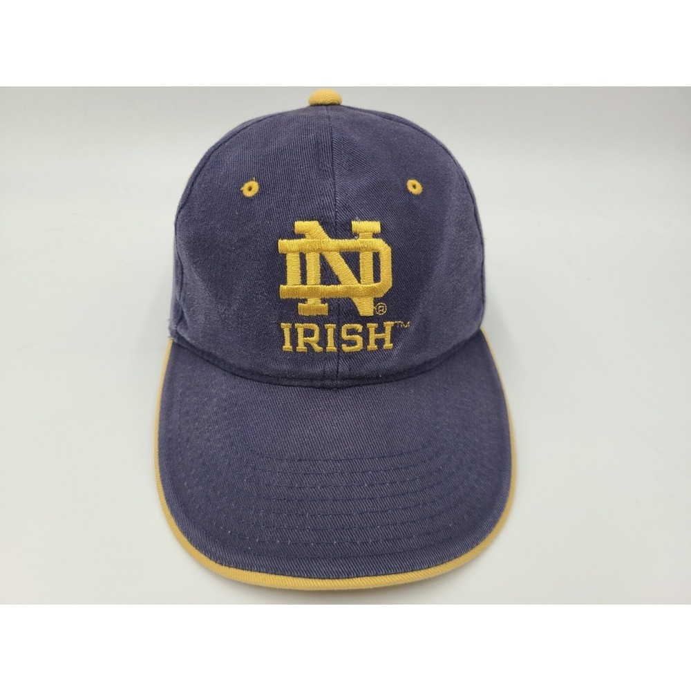 Notre Dame‎ Fighting Irish Signatures Adjustable (Fits Small) Hat Cap NCAA Blue